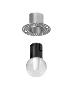 Alaska Trimless - Arkoslight - Lámpara empotrable trimless, esfera de vidrio Ø 5 cm