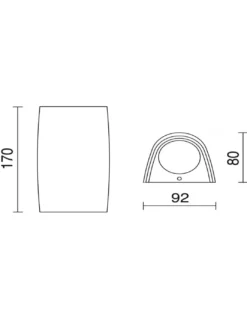 Aplique de exterior de resina IP55 en 3 acabados - Estel - Dopo - Novolux