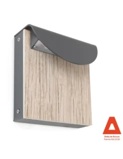 Aplique de exterior Dion - Novolux Lighting - Lámpara antracita con paneles decorativos