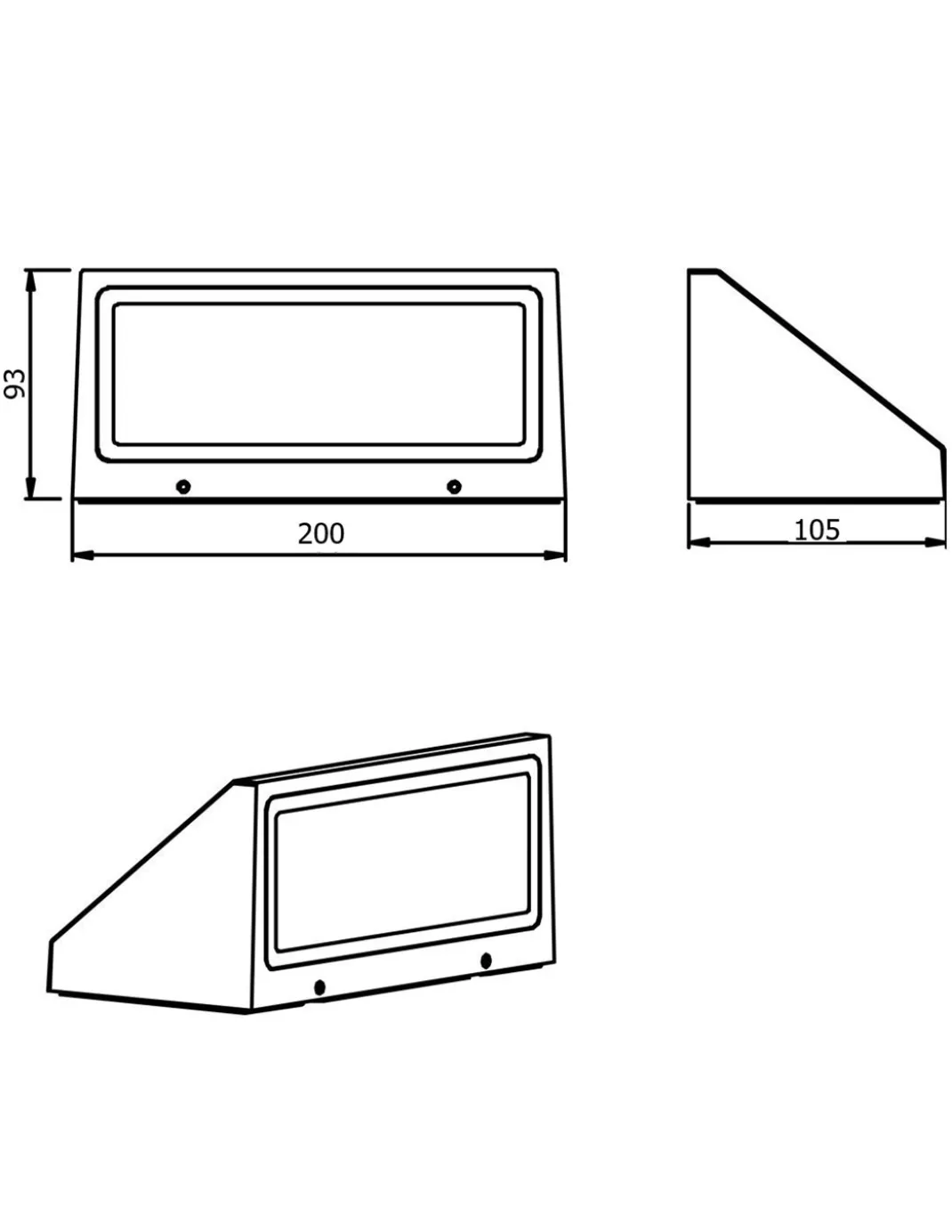 Aplique de exterior Dover - Iberlamp - Lámpara en antracita, luz inferior