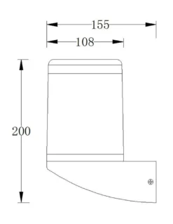 Aplique de exterior Terra - Iberlamp - Lámpara LED de antracita