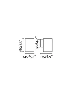 Aplique de exterior Thon 1L - Faro - Lámpara de pared gris LED, IP 55