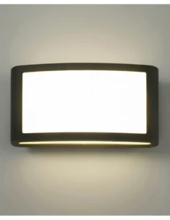Aplique de exterior Zenitha - FORLIGHT - Lámpara de pared LED, negra