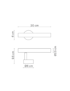 Aplique de lectura Rui - Robin - Diseño minimalista, luz LED orientable