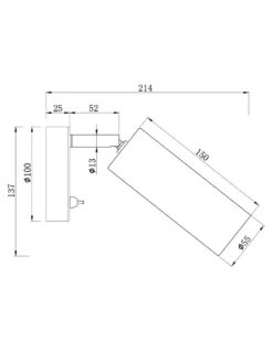 Aplique de pared Antia – AJP – Lámpara de lectura orientable