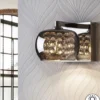 Aplique de pared Arián – Schuller – Lámpara decorativa, pantalla de cristal