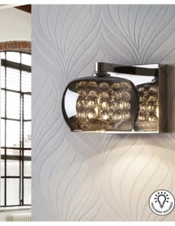 Aplique de pared Arián – Schuller – Lámpara decorativa, pantalla de cristal