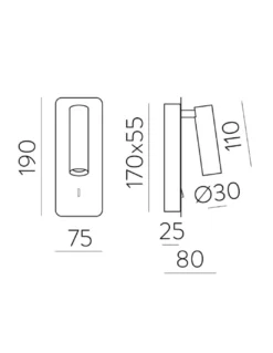 Aplique de Pared Aron - ACB - Foco LED orientable