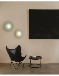 Aplique de pared Artic Circle - Milán - Pantalla cinta verde turquesa y crema