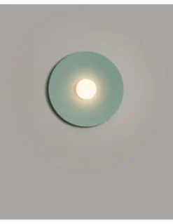 Aplique de pared Artic Circle - Milán - Pantalla cinta verde turquesa y crema