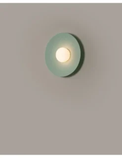 Aplique de pared Artic Circle - Milán - Pantalla cinta verde turquesa y crema