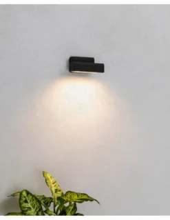 Aplique de pared Balic - Faro - Lámpara de exterior negra