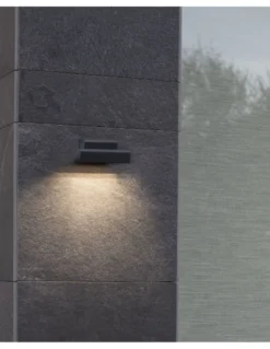 Aplique de pared Balic - Faro - Lámpara de exterior negra