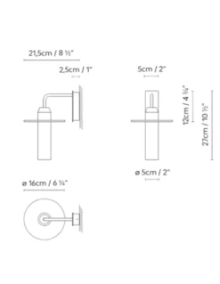 Aplique de pared Beira W - B.lux - Diseño de vidrio con brazo metálico y luz LED suave