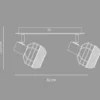 Aplique de pared Birtley - IDP Lampshades - Lámpara con 2 pantallas orientables negras