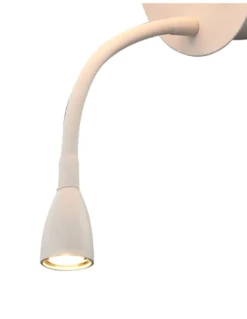 Aplique de pared Caïcos - Mantra - Lámpara con pantalla textil y lector LED