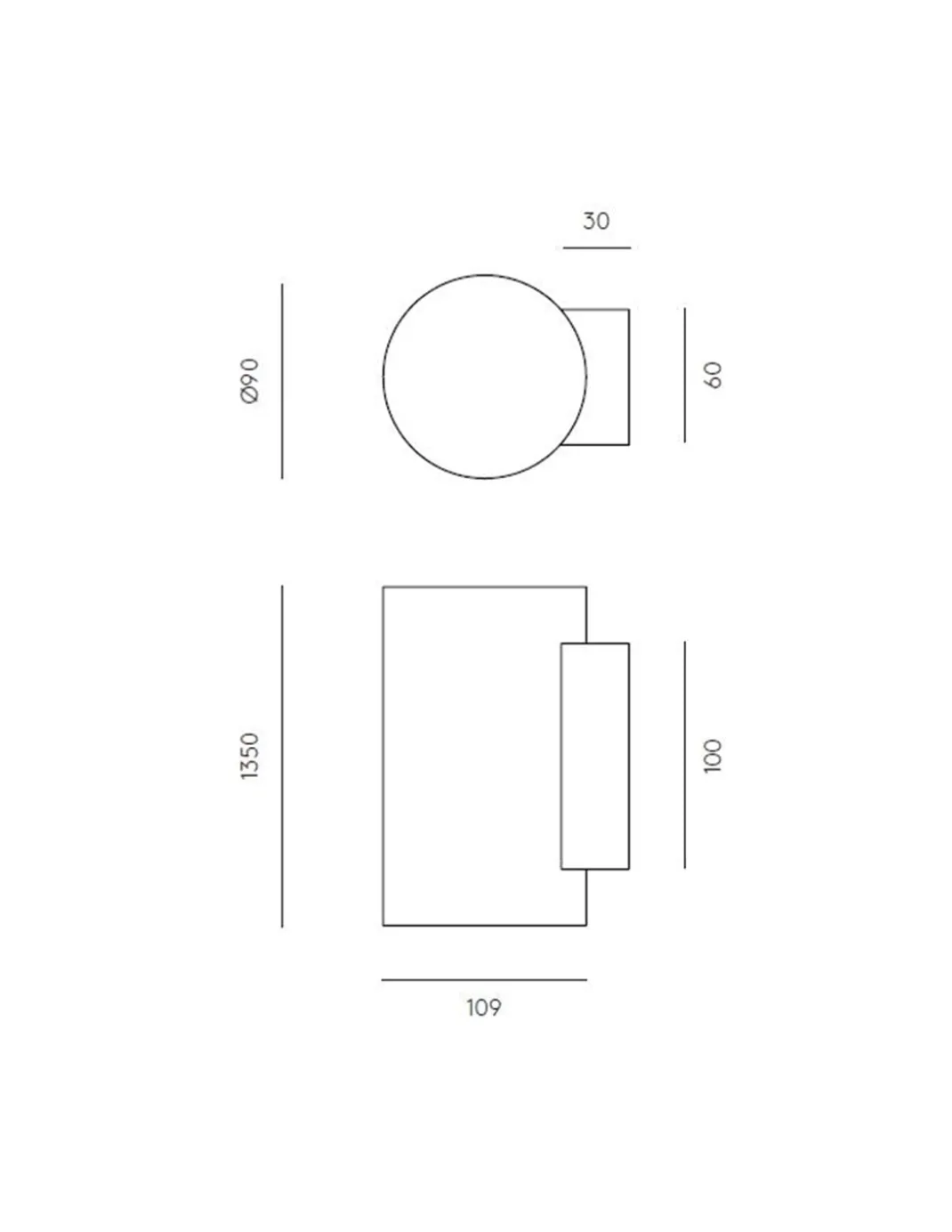 Aplique de pared Calp – Aromas – Lámpara de pared de cerámica, G9 LED 3000K