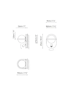 Aplique de pared C Ball 2 luces - Blux