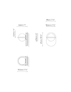 Aplique de pared C Ball 1 luz - Blux
