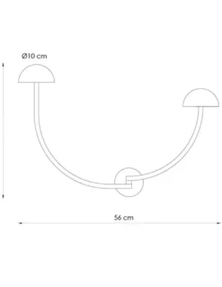 Aplique de pared Champignon - Luxcambra - Lámpara de pared decorativa, diseño moderno, color negro