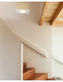 Aplique de pared Chera – Faro – Lámpara de yeso blanco, G9, 40 cm
