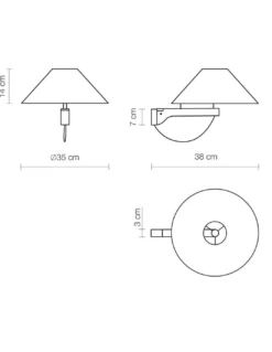 Aplique de pared Clasica - Luxcambra - Lámpara de madera y pantalla de papel