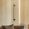 Aplique de pared Clock – Aromas – Lámpara de pared de acero negra mate, LED 3000K, 111 cm