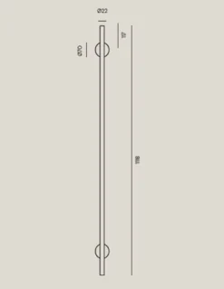 Aplique de pared Clock – Aromas – Lámpara de pared de acero negra mate, LED 3000K, 111 cm