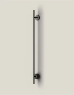 Aplique de pared Clock – Aromas – Lámpara de pared de acero negra mate, LED 3000K, 111 cm