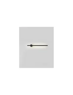 Aplique de pared Clock - Aromas - Lámpara de pared LED regulable, minimalista, negro mate