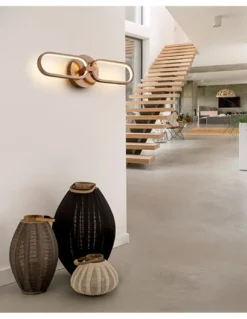 Aplique de pared Colette – Schuller – Lámpara LED en oro rosa o cromo