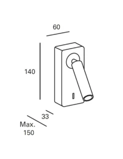 Aplique de pared Colo - FORLIGHT - Lámpara de lectura LED orientable