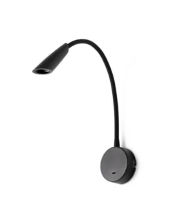 Aplique de pared con lector Boken – Faro – Blanco/Negro, LED 3000K