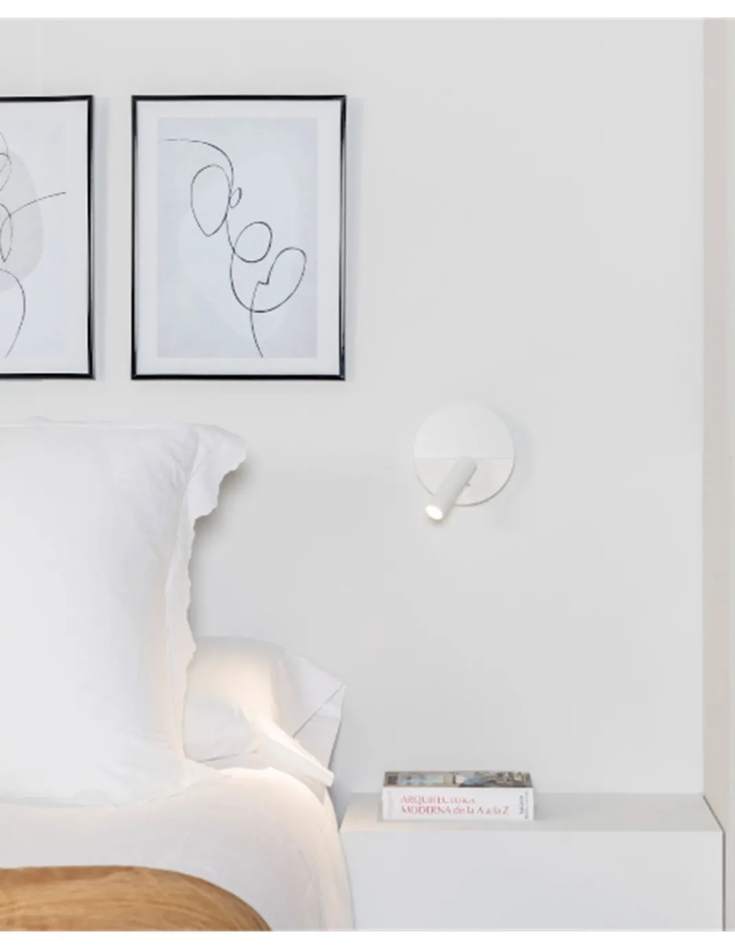 Aplique de pared con lector Duas - Faro - Lámpara orientable con USB