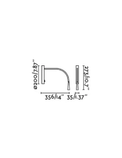 Aplique de pared con lector Flin – Faro – Lámpara de lectura LED, orientable