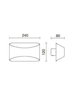 Aplique de pared Cooper – Novolux Exo – Aplique decorativo blanco y negro, LED 3000K, 24 cm