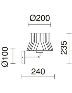 Aplique de pared Cora - Novolux Lighting - Pantalla encintada en blanco o negro
