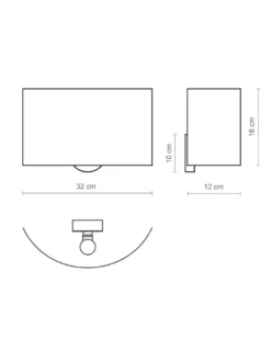 Aplique de pared Corba – Luxcambra – Lámpara con lector, Pantalla de algodón