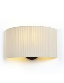 Aplique de pared Corba – Luxcambra – Pantalla encintada algodón