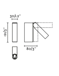 Aplique de pared Cronos - Faro - Lámpara con lector orientable