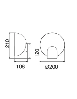 Aplique de pared Óculo – Mantra – Disponible en negro y dorado