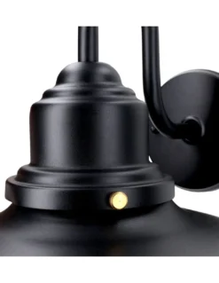 Aplique de pared de exterior Avenue – FORLIGHT – Lámpara vintage negra, IP44 E27