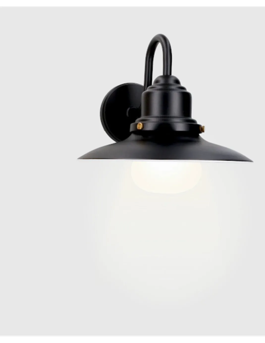 Aplique de pared de exterior Avenue – FORLIGHT – Lámpara vintage negra, IP44 E27