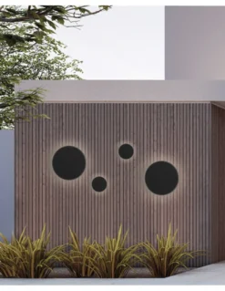 Aplique de pared de exterior Combo - ACB - Aplique LED decorativo circular IP65