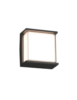 Aplique de pared de exterior Hikari – Faro – Aluminio gris oscuro, LED 3000K, 17 cm