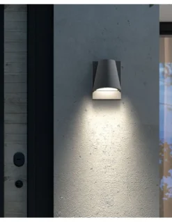 Aplique de pared de exterior Kala – FORLIGHT – Lámpara antracita, GU10 IP44