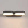 Aplique de pared de exterior Kansas – ACB – Lámpara de pared negra, 2 luces, LED 3000K