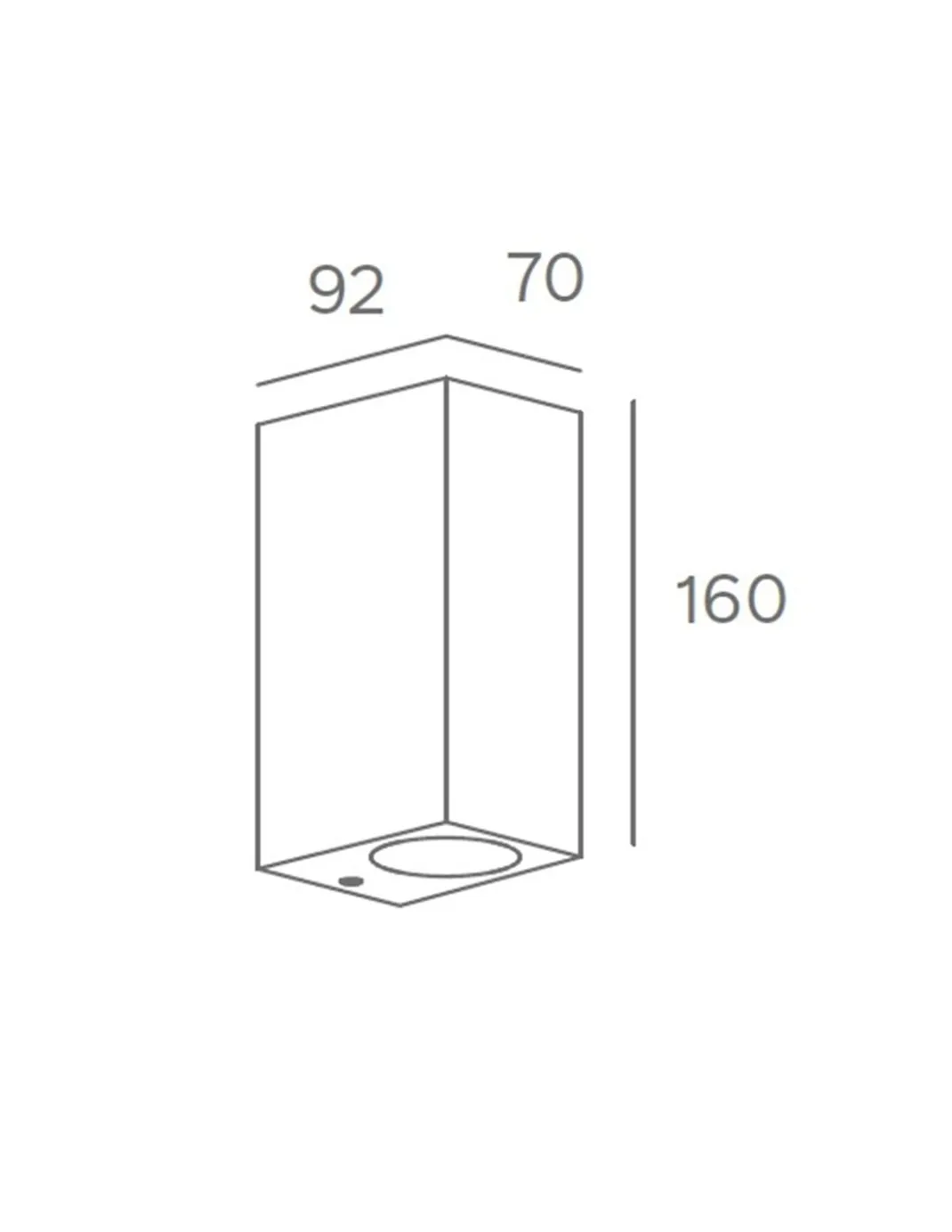 Aplique de pared de exterior Kubo - FORLIGHT - Lámpara cúbica en negro