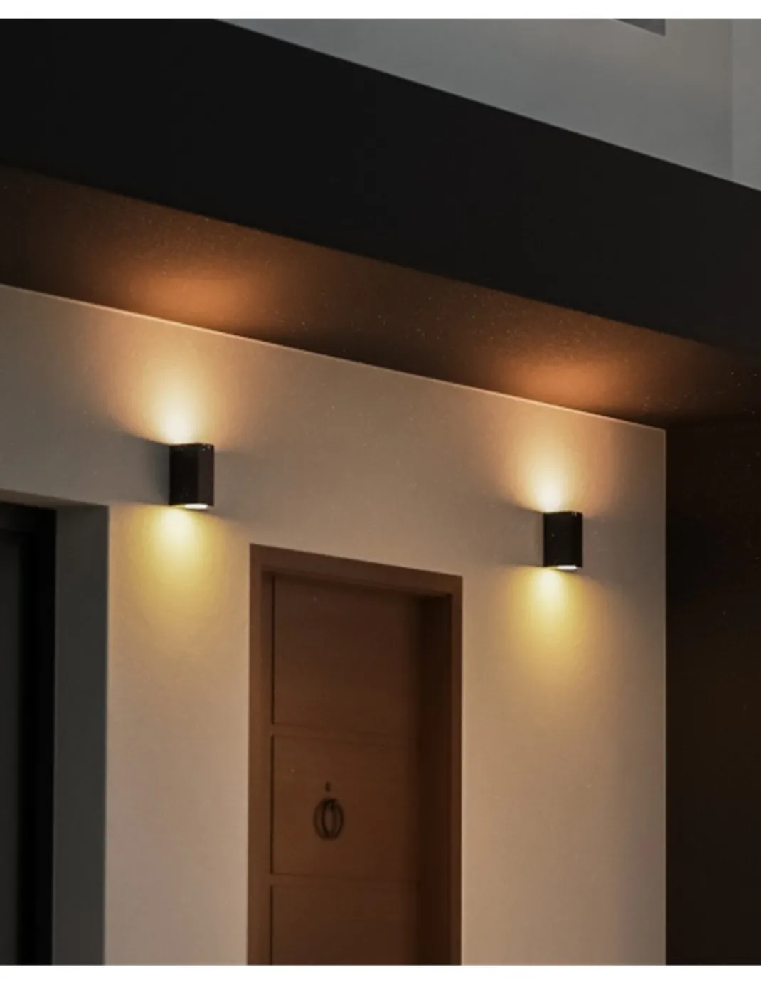 Aplique de pared de exterior Kubo - FORLIGHT - Lámpara cúbica en negro