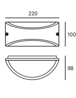 Aplique de pared de exterior Kapa – FORLIGHT – Lámpara de aluminio, LED 3000K/4000K 945 lm, Medidas: 22 cm